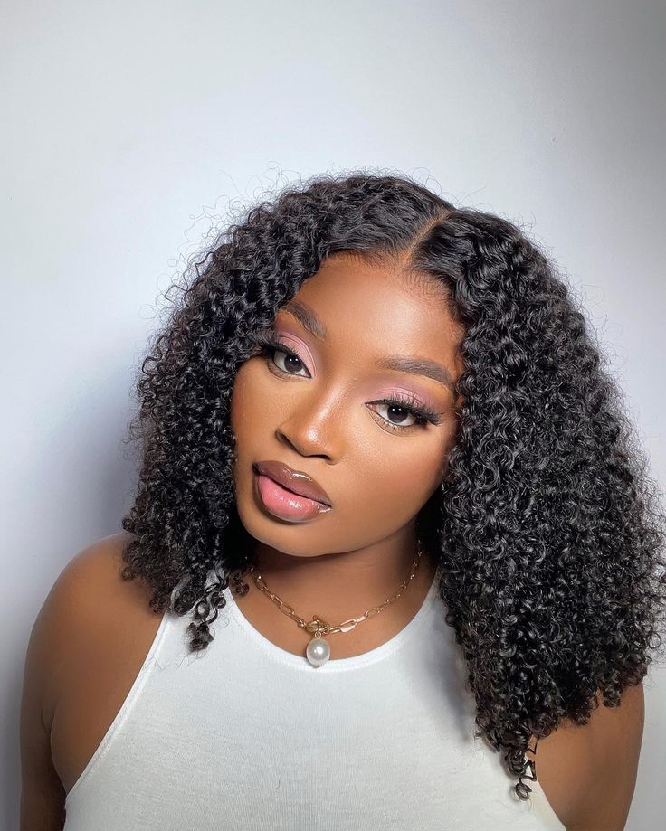 Brazilian Deep Wave Curly Bob 4×4 Glueless Lace Closure Wig