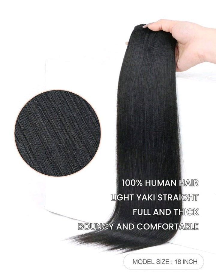 Yaki Straight Black Clip In Extensions