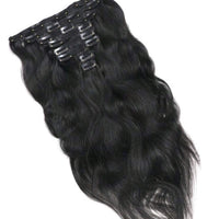 8Pcs Black Wavy One Set Clip In Extensions
